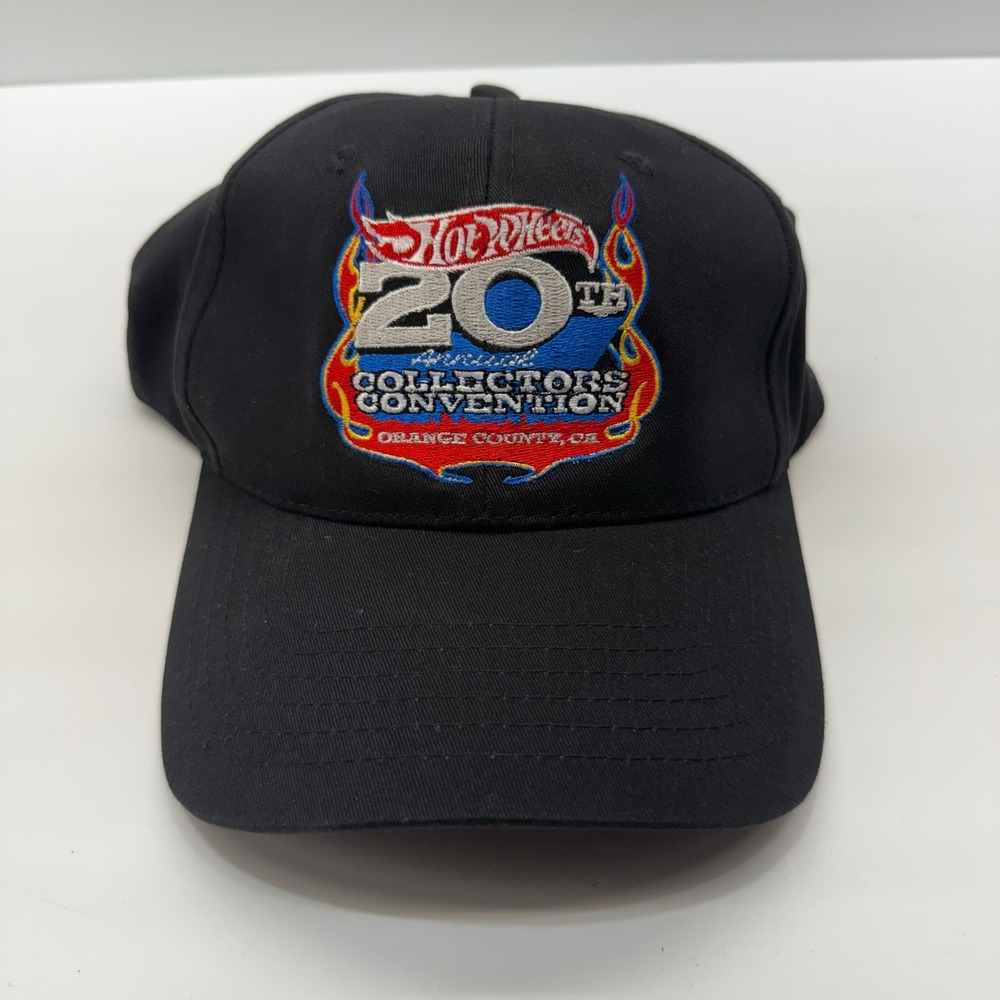 Hot Wheels 20th Annual Collectors Convention Hat Orange County CA Black OSFA